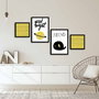 Wallity Cuadro Decorativo Enmarcado en MDF (4 Piezas)